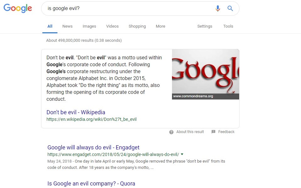 is google evil