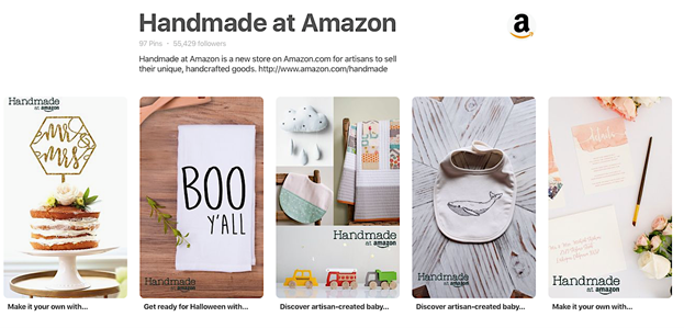 Handmade category on Pinterest